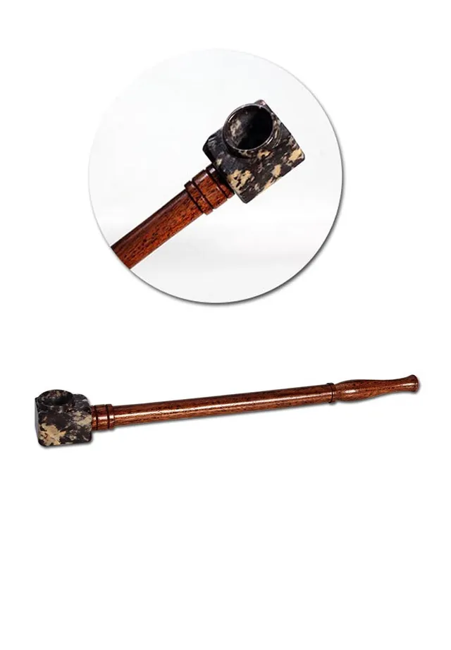 Plantadiscount Parafernalia Rosewood Soapstone Pipe pipa con ciotola svitabile